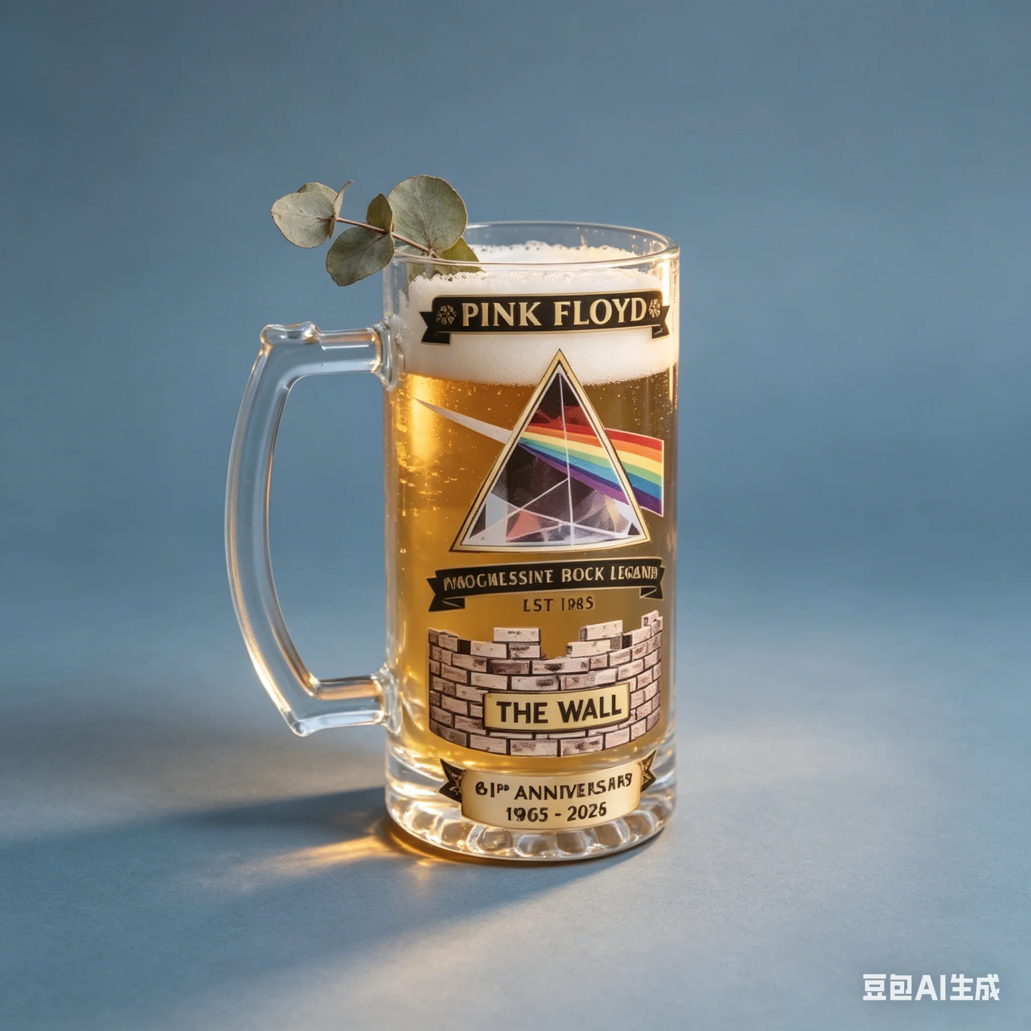 Pink Floyd Dark Side of the Moon Prism Tankard Collectible Beer Stein 61st Anniversary 1965-2026 for Rock Music Fans