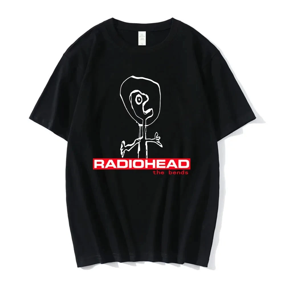 Koszulka Retro Rock Band R-radiohead Męska Koszulka Hip Hop The Bends Album Muzyczny Nadruk T-shirt Oversize Top Codzienna Odzież Uliczna