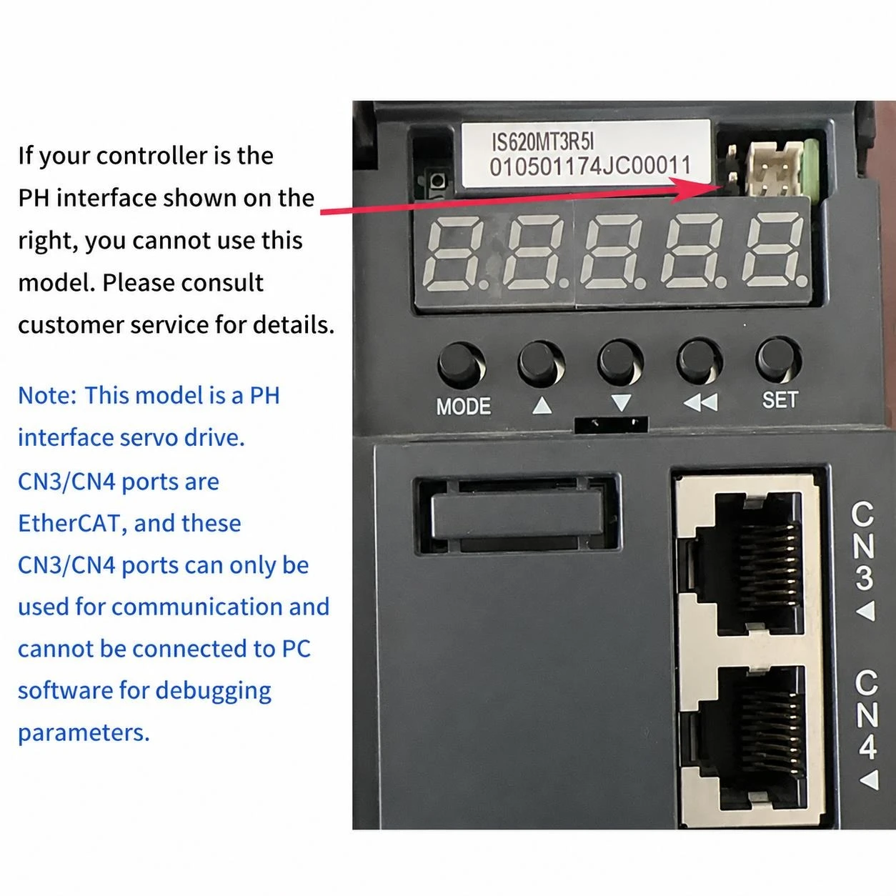 USB-S6-L-T00-3.0 Servo Debugging Cable for Inovance IS620P SV660N 630P A C N V Drive Motor Parameter Configuration Tool
