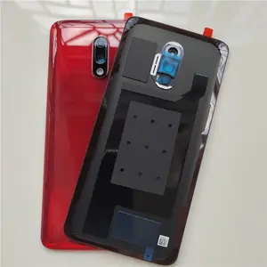 Bilashmart Glass Back Rear Panel Door Housing Cover Oneplus 7 Replacement Battery Case Repair Parts One Plus 1+ 7 With Camera Lens