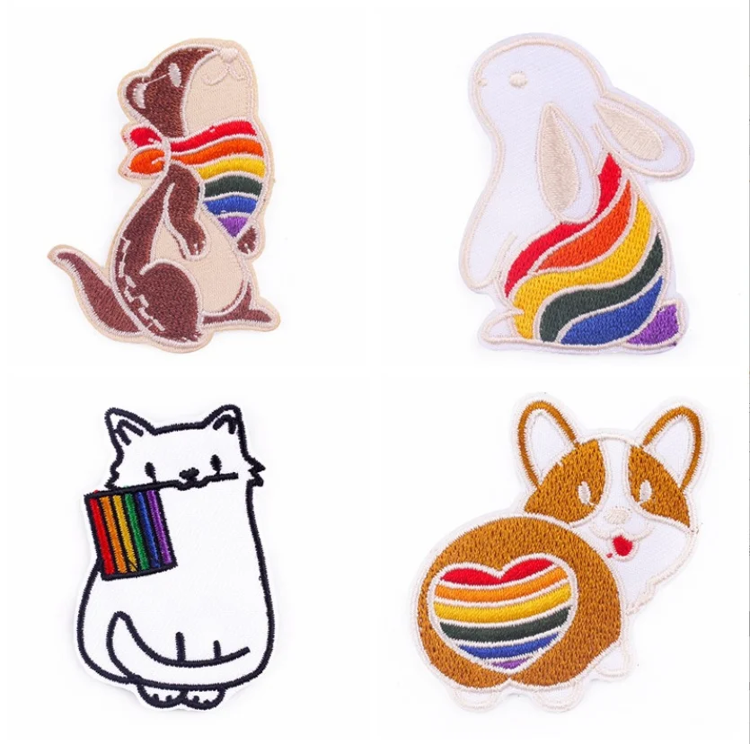 18 Skus 10 Pcs Badges Embroidery Patches Embroidered Clothing Hat Bag Shoe Repair Material Phone Gift Box Decor DIY Accessory