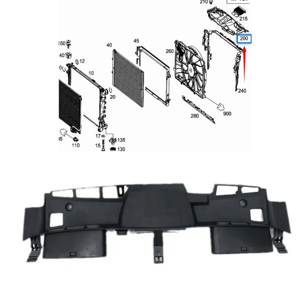 Air Deflector A2125000455 For Mercedes Benz E-Class W212  E 200 E 250 2013-2016
