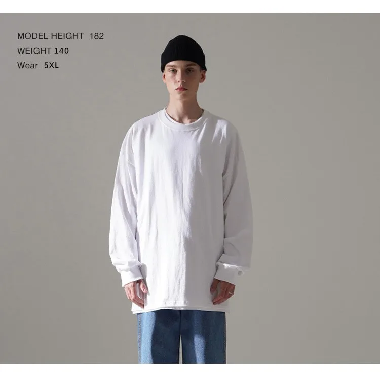 Ultra-Light High-Woven See-Through Hip Hop Street Dance Long Sleeve T-Shirt Base Shirt Loose Fit Summer Youth Fashion