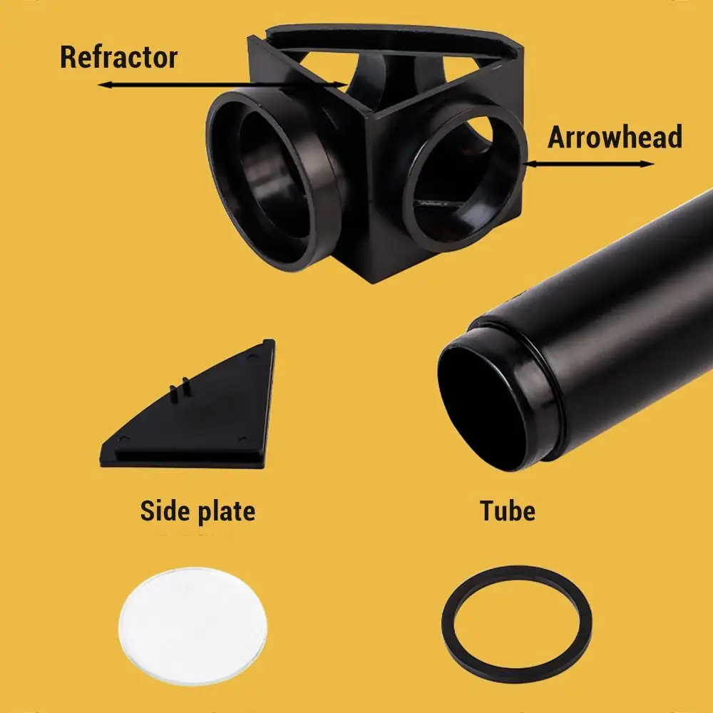 Detachable Optical Periscope Model Spliceable Rotatable Physics Experiment Kit 3.2cm Tube Diameter Black