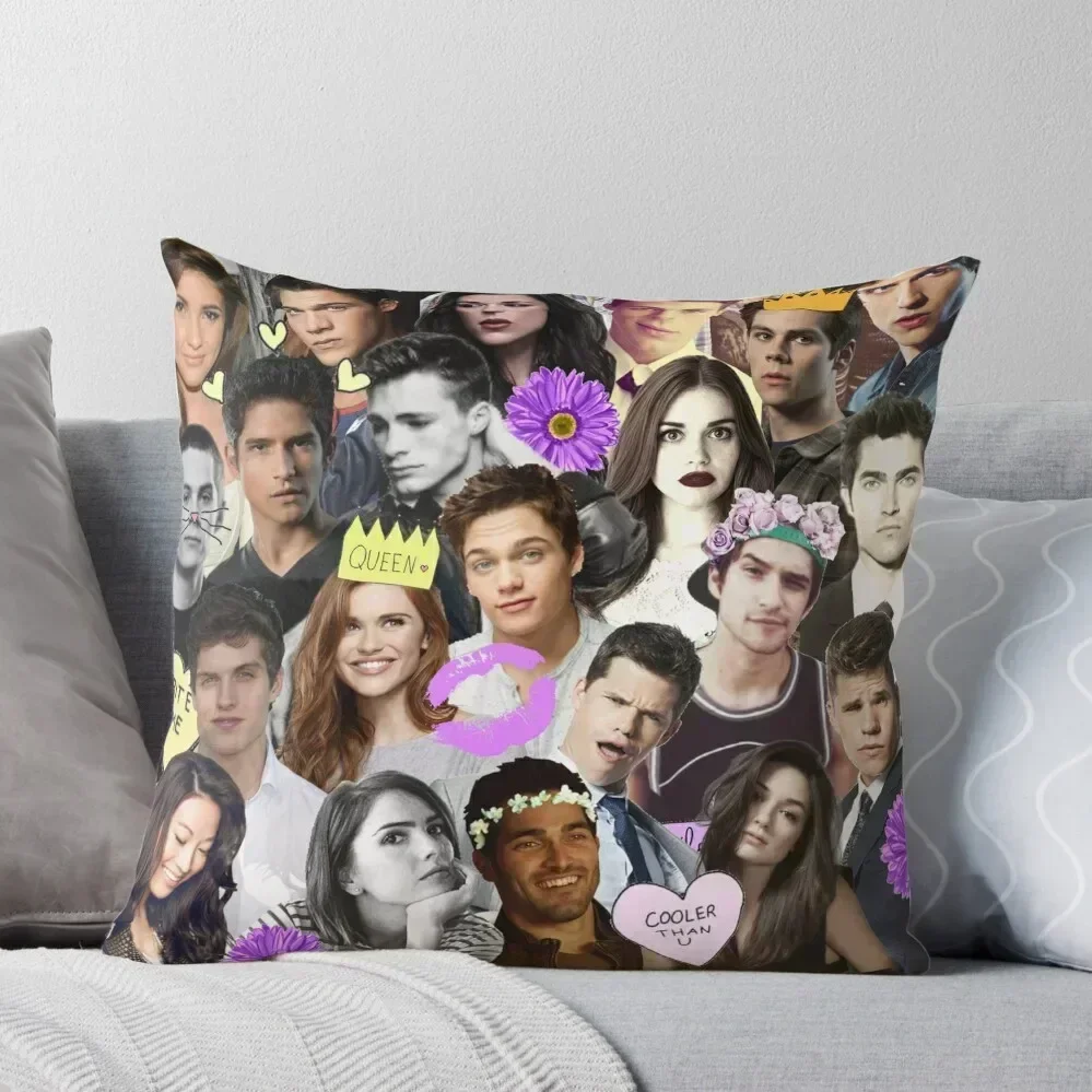 

Teen Wolf Collage Throw Pillow Sofa Decorative Covers Pillow Cases Decorative Decorative Cushion pillowcase pillow