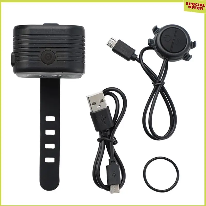 A34R luz de bicicleta alta e baixa lâmpada dupla contas farol recarregável, luz multifuncional