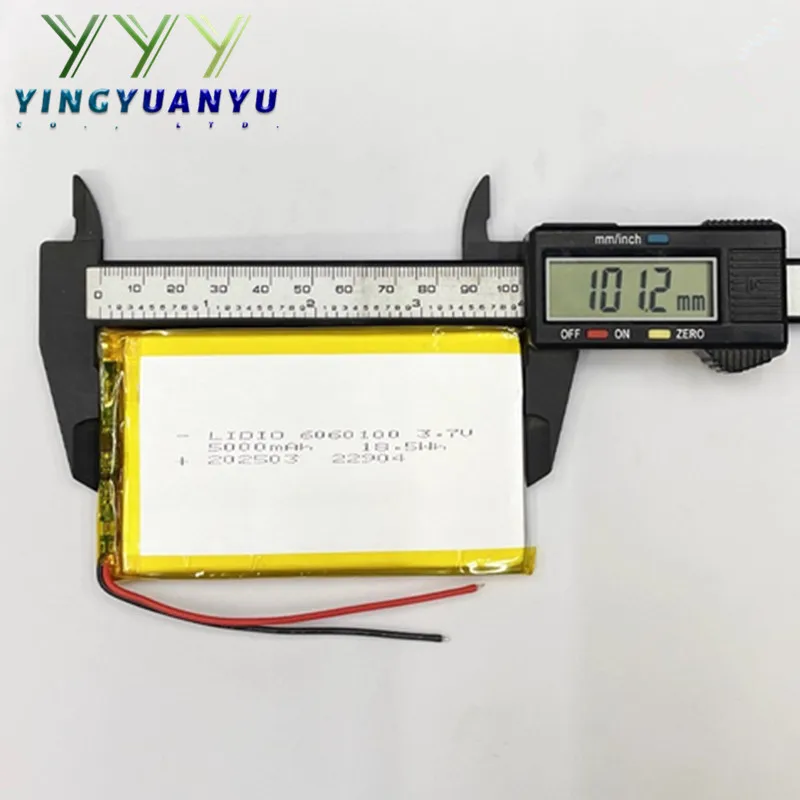 3.7V 5000mAh 6060100 Polymer Lithium Battery For Power Bank Smart Watch Beauty Instrument Bluetooth Audio Rechargeable Batteries