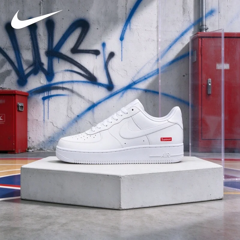 Minimalist Street Style Casual Shoes, Full White Simple Tone, Lightweight Cushioned Rubber Sole Outdoor Sneakers CU9225-100