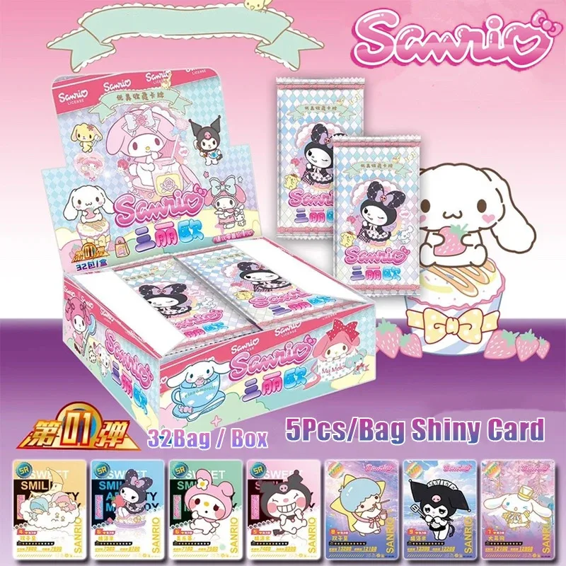 

Sanrio Shining Cartoon Cards - Kuromi, Hello Kitty, My Melody & Cinnamoroll Collectible Trading Cards, Kids Toy & Christmas Gift