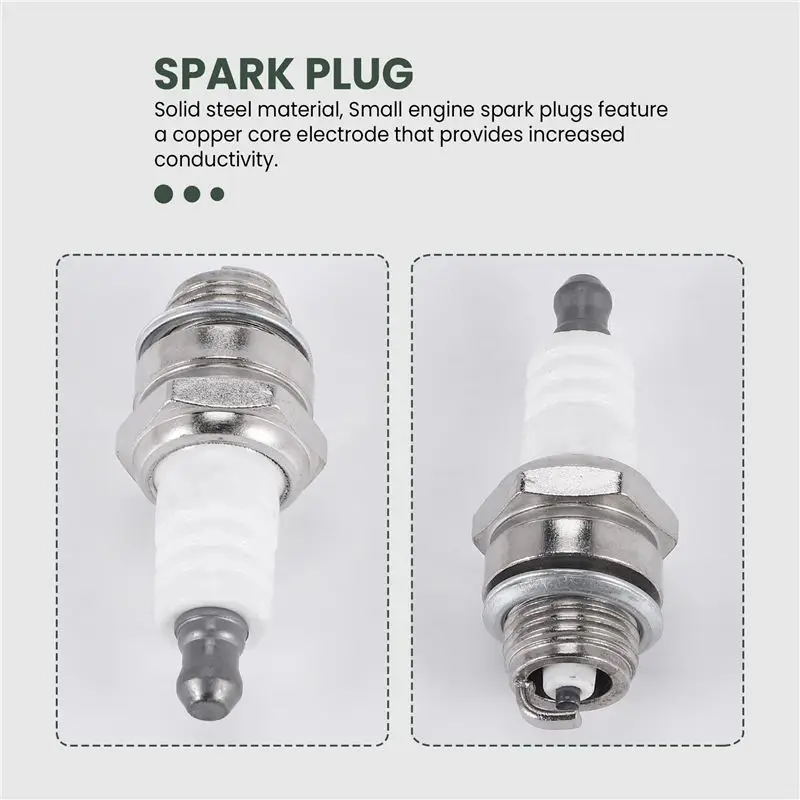 AS94-10Pcs L7T Spark Plug For Trimmer Blower Chainsaw Brushcutter Strimmer Lawn Mower