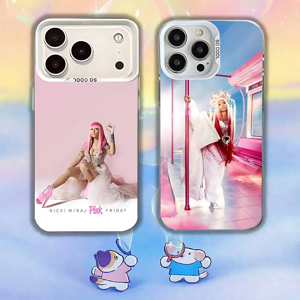 

Pink Friday N-Nicki M-Minaj Phone Case For iPhone 12,16,17,14,13,15,11,Pro,XS,Max,Plus,Mini,SE4,E White Matte Shockproof Cover