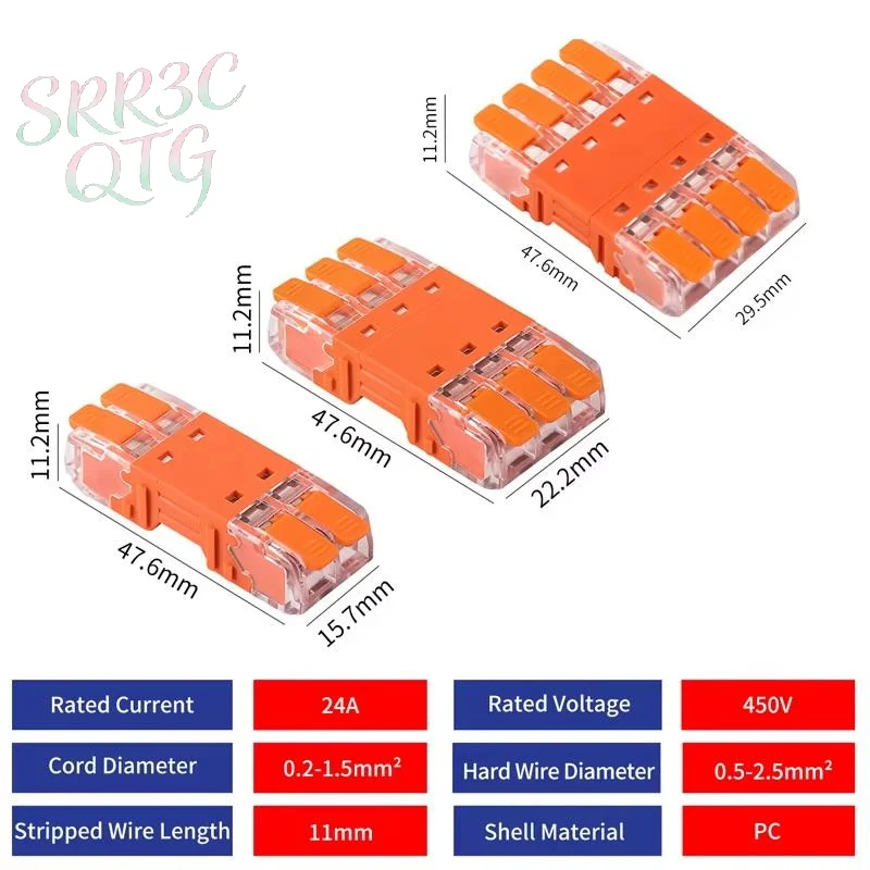 Hot Sale Quick Lever Splicing Wire Connectors 2/3/4 Pins CMK642 Compact Plugable Male Female Terminals Universal Blocks