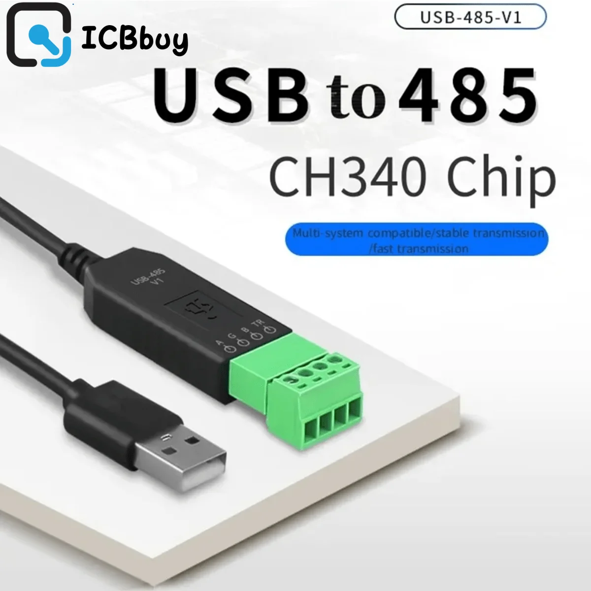 USB to 485 Serial Port Converter Industrial Grade Communication Module CH340 Chip PLC Serial Port IO Module