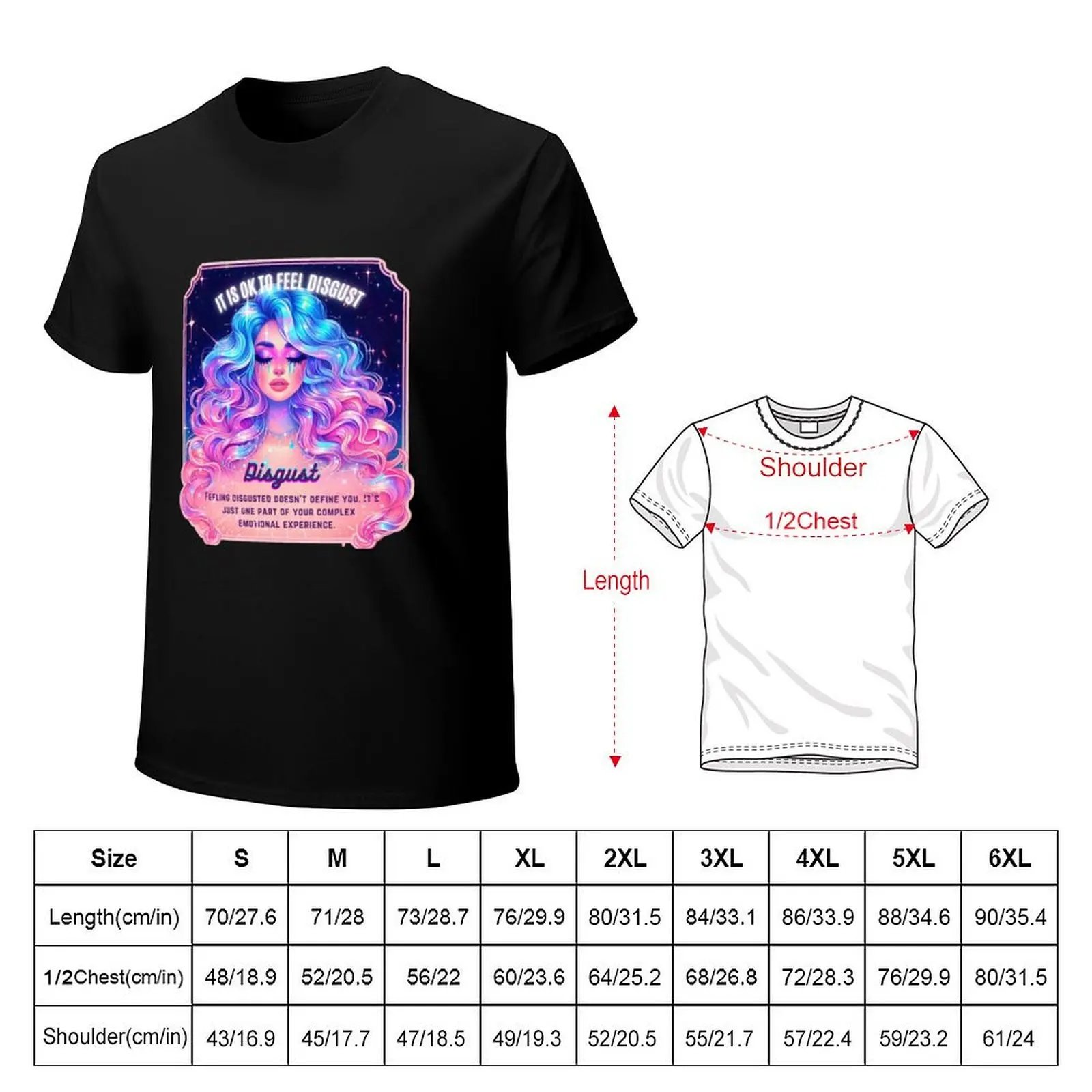 Pastel Holographic Watercolor Sticker: Accepting Disgust, Embracing Emotional Authenticity T-Shirt