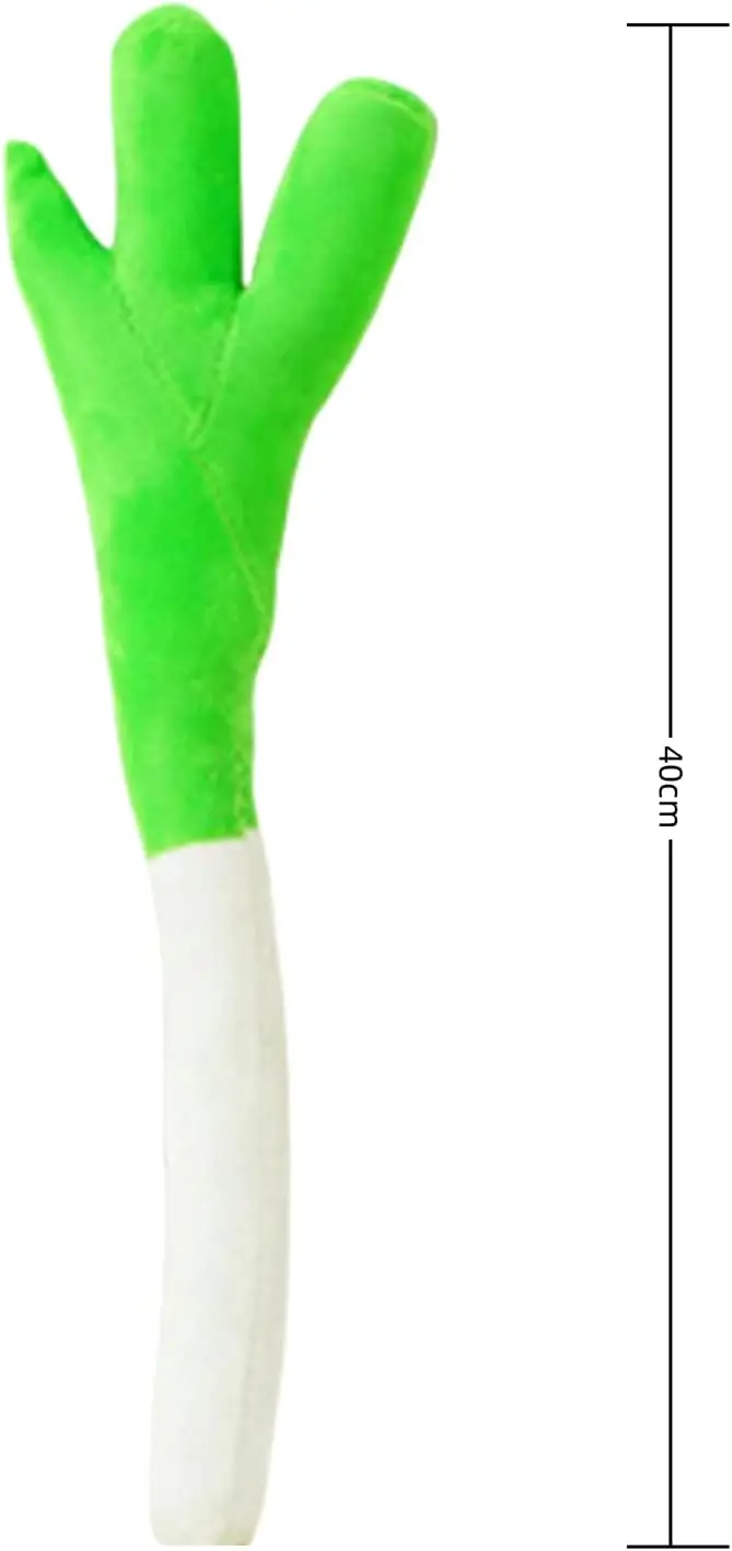 40cm Simulation Leek Onion Stuffed Plush, Vegetable Plush Throw Pillow, Anime Cosplay, Soft Plush Toy Decoration Doll