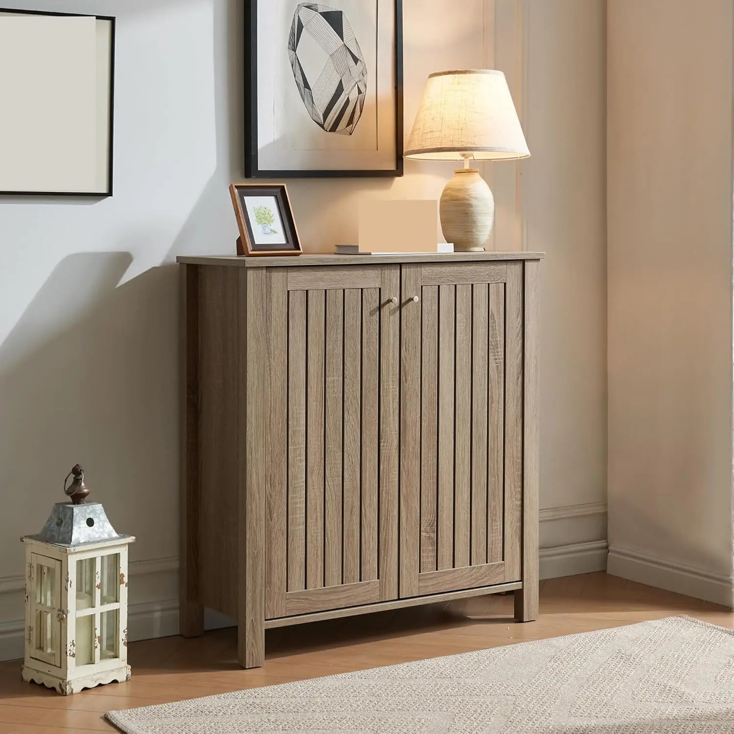 Minimalism Shoe Cabinet, Simple Storage Cabinet with 2 Door, for Entryway Living Room Hallway,Used in Restaurants, Customized