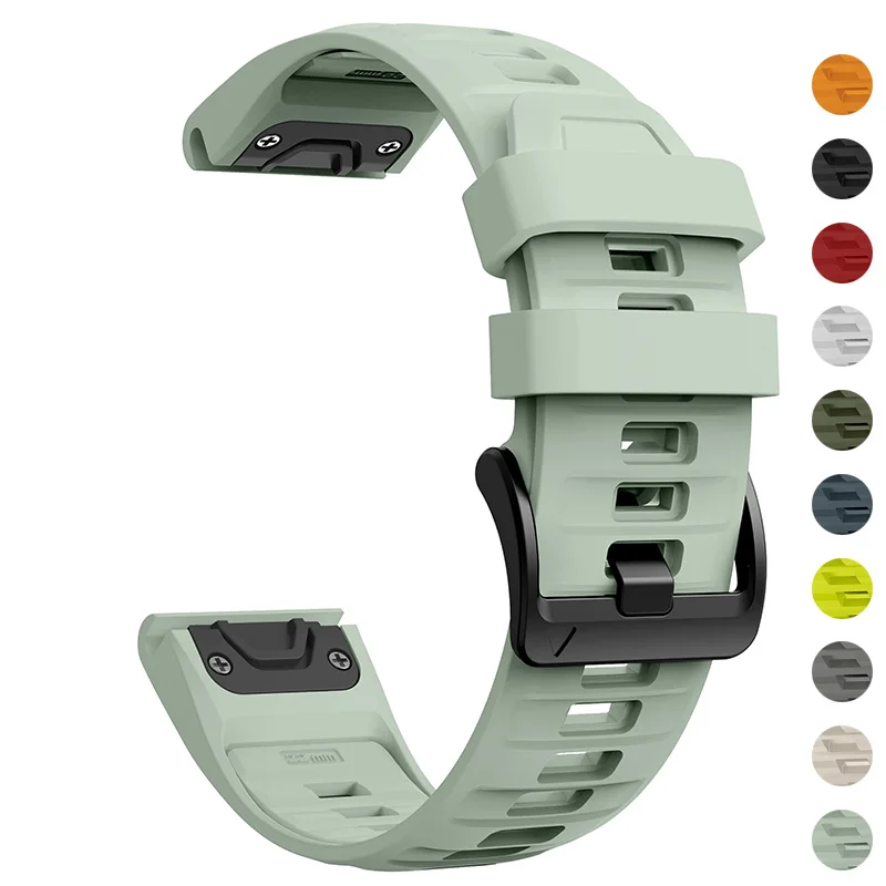Quick Fit 22mm 26mm Silicone Strap for Garmin Fenix 8 51mm 47mm Fenix 7 7X 6 6X Pro/Epix Pro Gen 2/Fenix 5 5X Fenix 3 Band