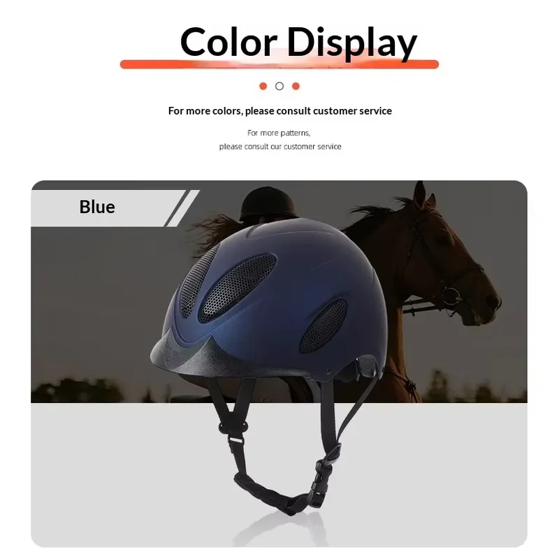 Breathable Durable Impact Resistant ABS Adjustable Horse Riding Safety Helmet Unisex Adult Half Helmet