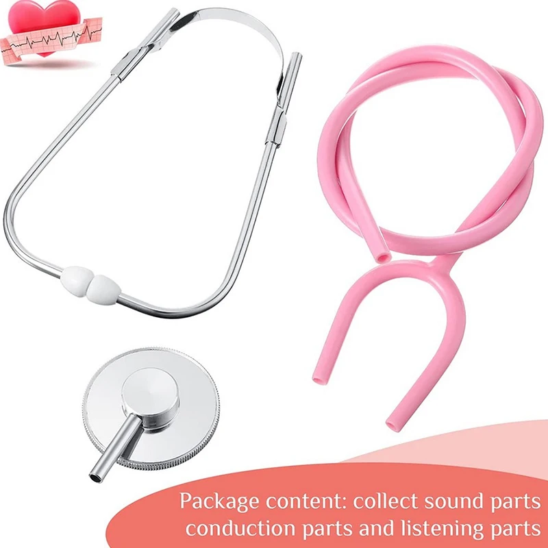 Kids Stethoscope Toy Real Working Stethoscope for Children Role Play Nursing Costume Cute Doctor Medical Pretend Game Accessory