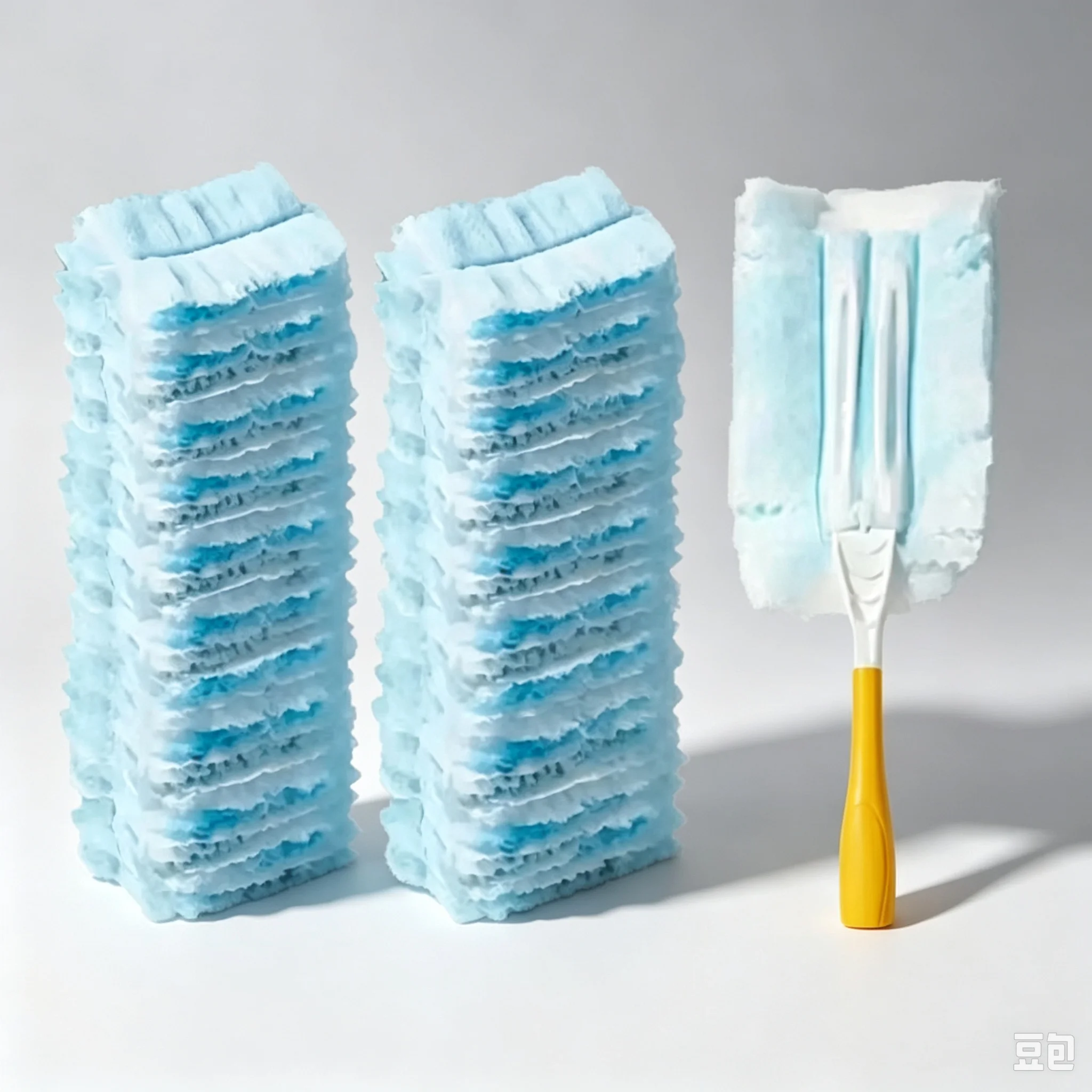 21PCS Disposable Static Duster Kit 20 Blue Dust Cloths + Integrated Fixed Handle Multi-purpose Dust Cleaner For Home Car Keyboar