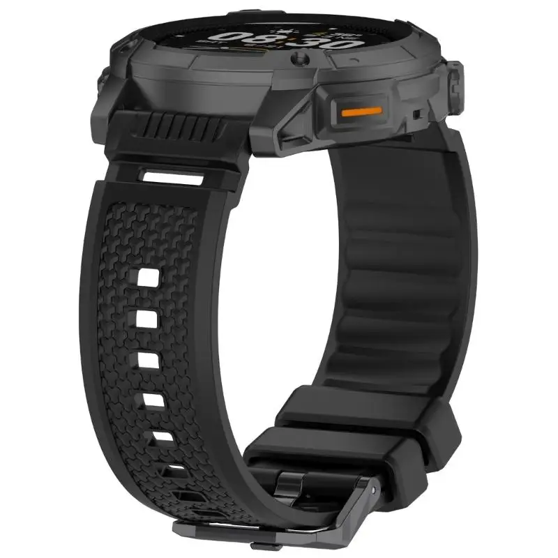 31BA Strong Lightweight Silicone Replacement Band 24mm Smooth Fit Adjustable Smartwatch Straps Suitable for NOMAD
