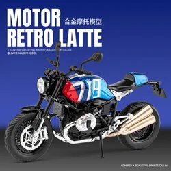 Simulation 1:12 Bao Ma Latte Alloy Motorcycle Model Ornament Children's Toy Gift