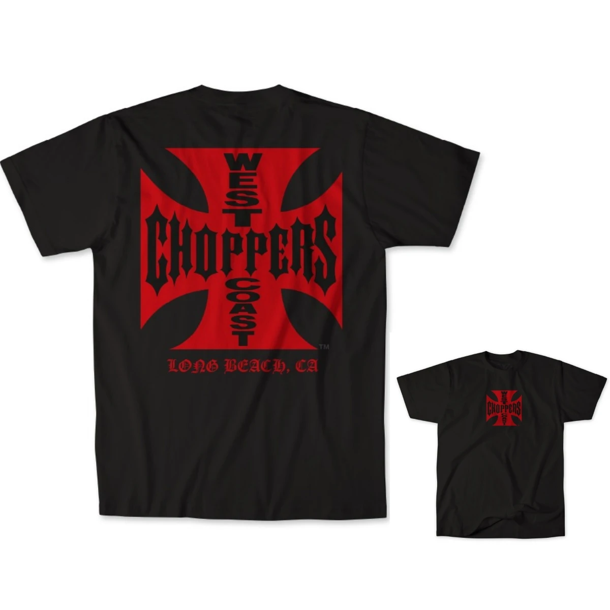 Black Red OG Classic WCC West Coast Choppers Retro Motorcycle Brand Graphic Tee Cotton Mens Womens T-Shirt Streetwear