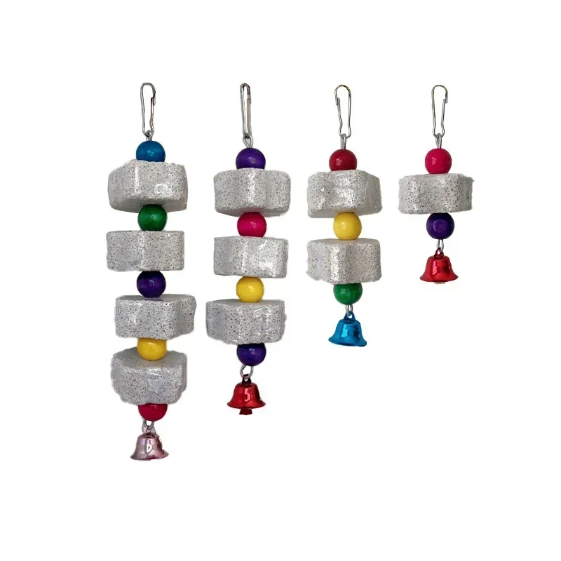 Flower-Shaped Bird Molar Toy Parrot Grinding Stone Bird Cage Toy Parakeet Chinchilla Squirrel Toy Bird Cage Accessories