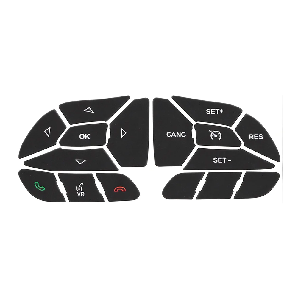 Interior Car Upgrade Button Repair Decals Car Button Stickers Black Overlay Firm Adhesion Light Penetration Reduction