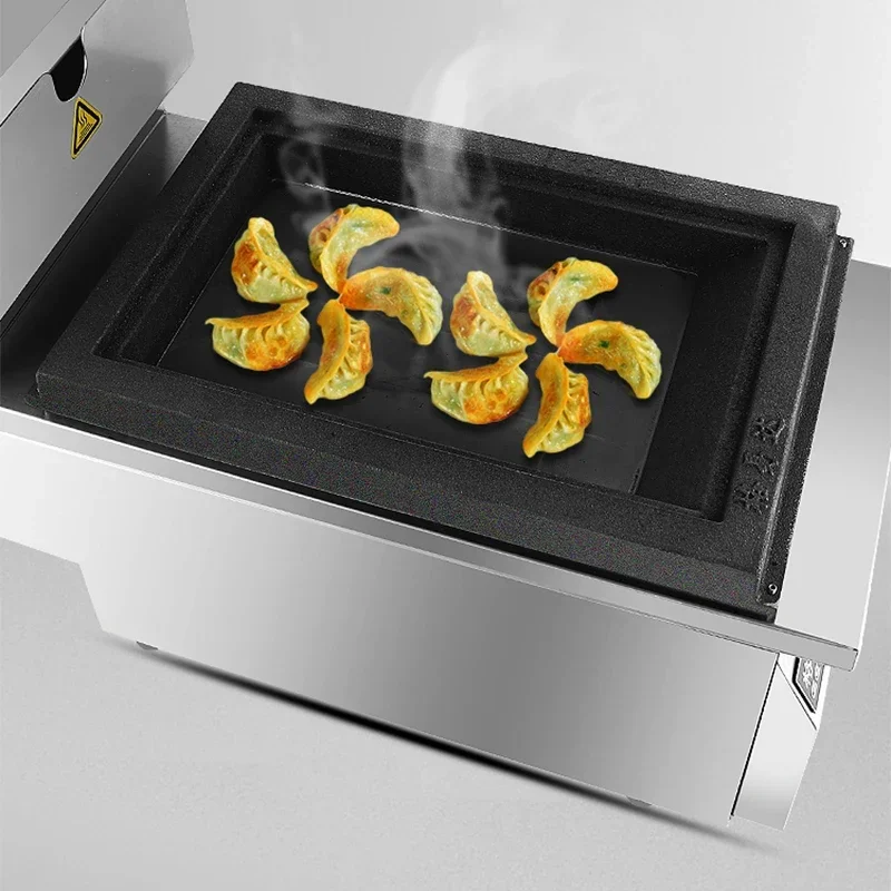 

For 220v Single head full automatic Japanese style fried dumplings heating single head cast iron fried dumpling machine pot