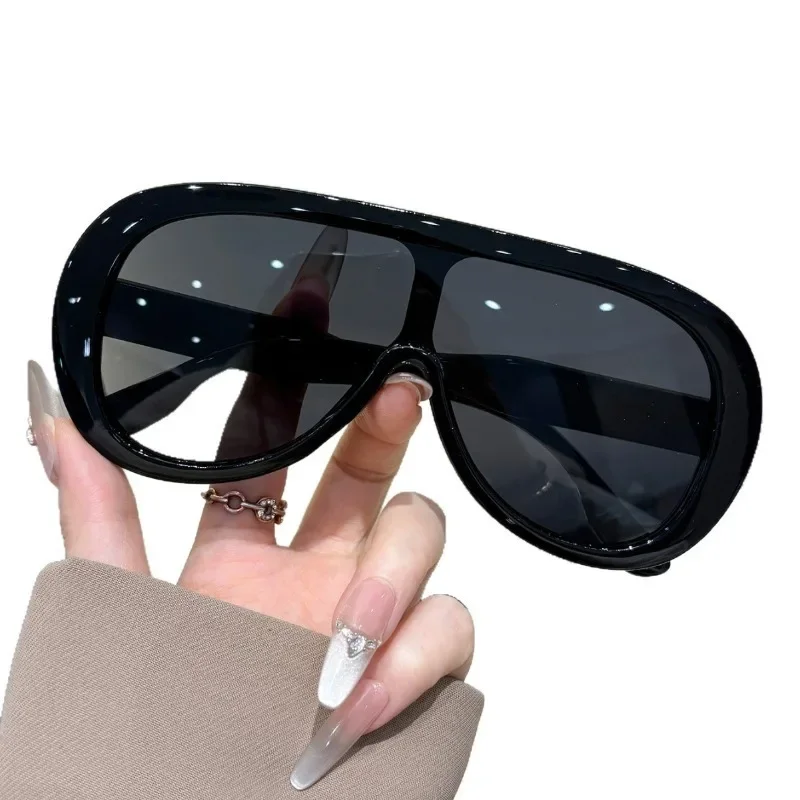 Retro Large Frame Square Men Sunglasses Fashion Women Yellow Blue High-end Shades UV400 Sun Glasses view 6