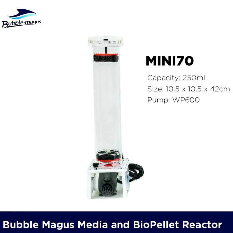 Bubble Magus BioPellet ومفاعل الوسائط مزيل الوسائط متعدد الأغراض مع مضخة مدمجة