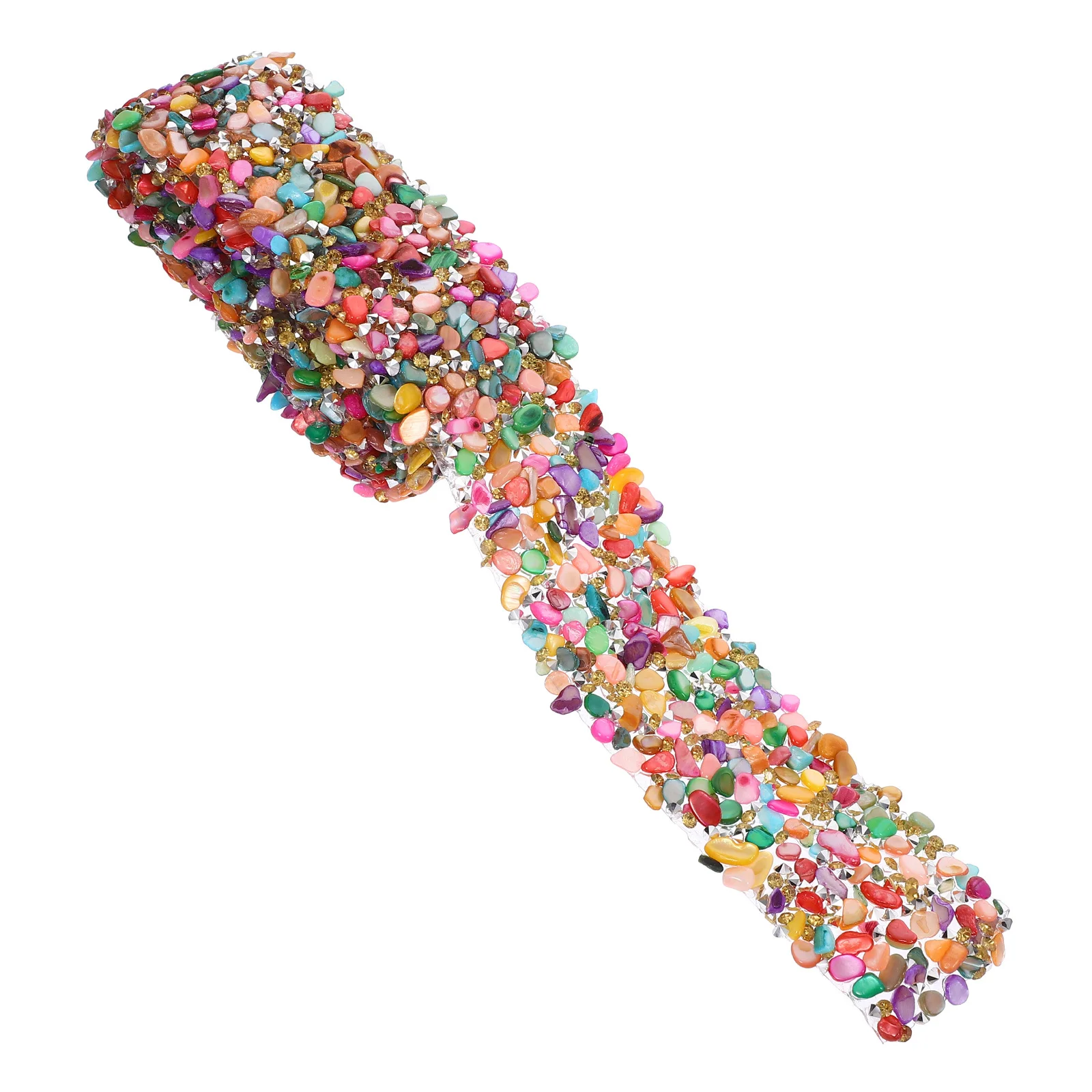

1 Meter Colorful Rhinestone Shell Trim Bling Ribbon for Dress Sash Belt Shoes Bags Embellishments Sparkly Rhinestone Appliques