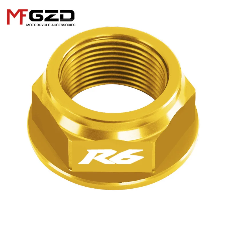 Motorcycle Accessories CNC M24*1.5 Rear Wheel Axle Nut Screw For YAMAHA YZF-R1 2004-2018 YZF-R6 2006-2017  r1 r6 - Image 5