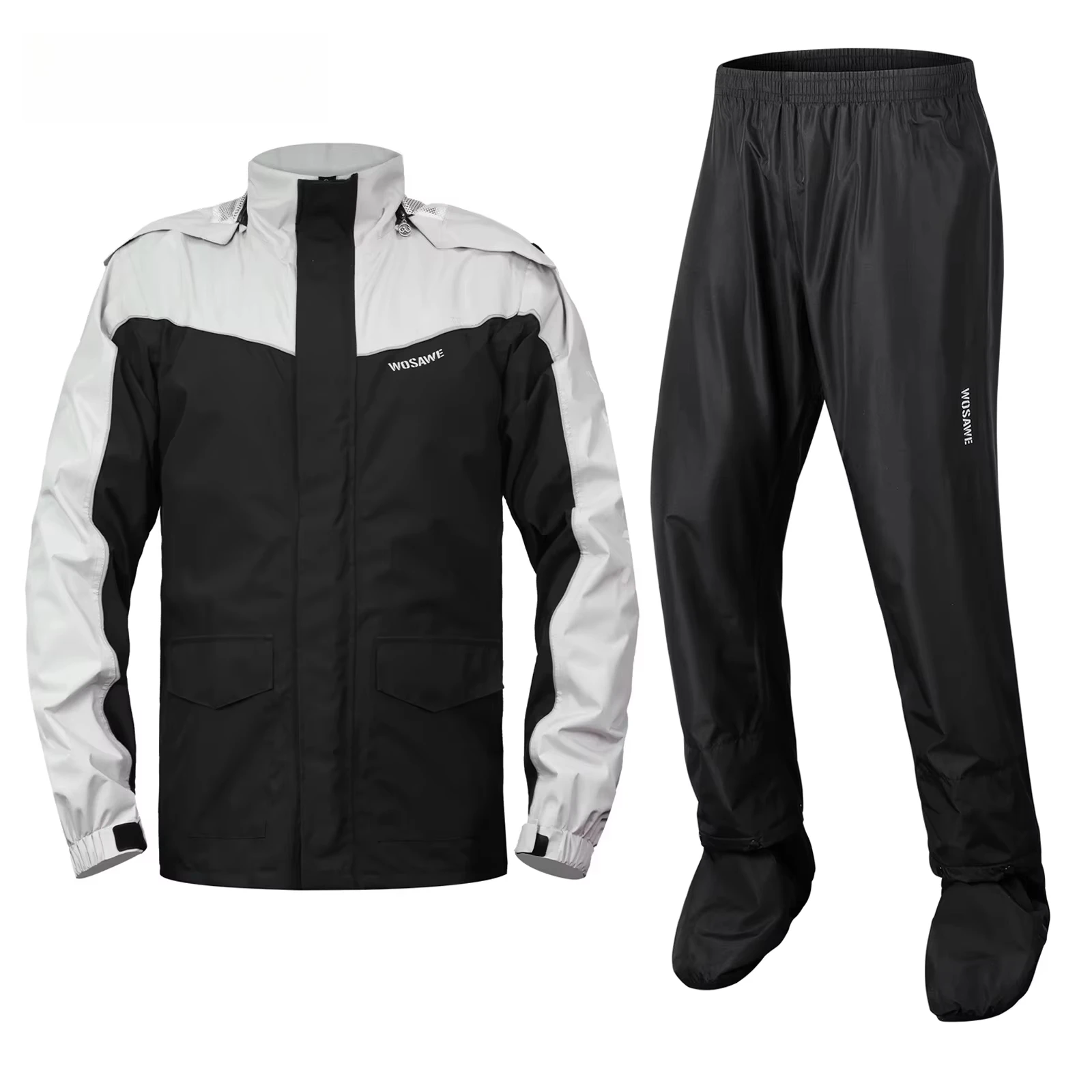 WOSAWE Chubasquero Impermeable Motocicleta Traje Prevencion Chaqueta Pantalones Camping Senderismo Pesca
