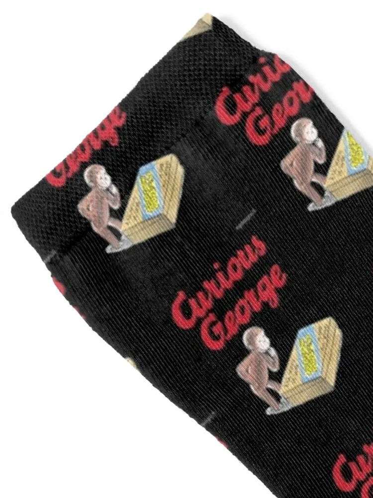 Jigsaw Puzzle Curious George Socks sports stockings halloween cartoon Socks Women's Men's