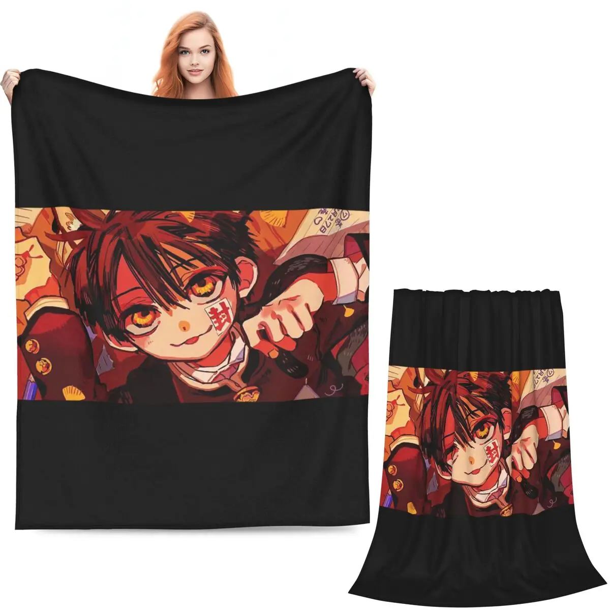 Toilet Bound Hanako Kun Anime Blanket Soft Warm Flannel Throw Blanket Plush for Bed Living room Picnic Travel Home Sofa