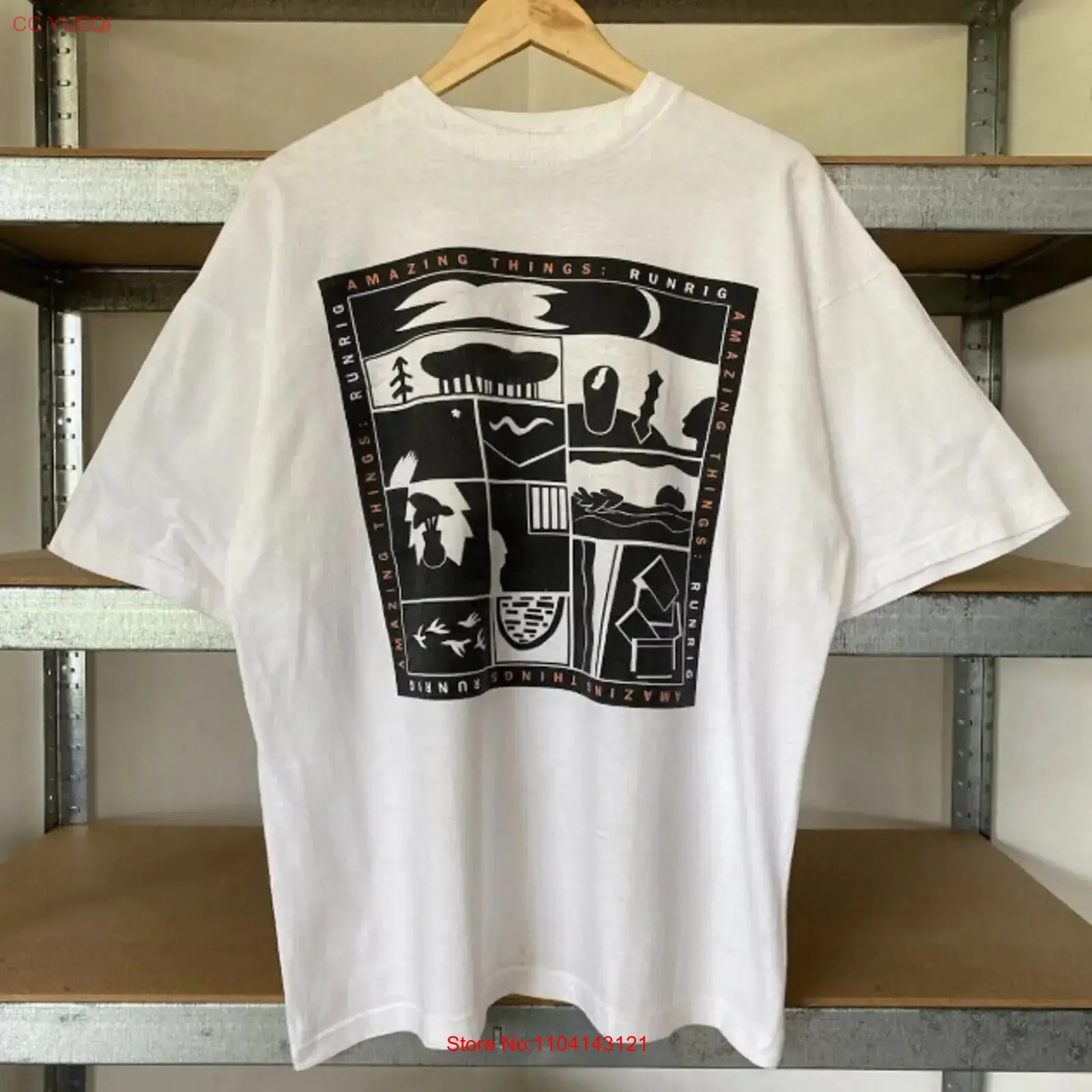 Runrig Band Amazing Things Tour T Shirt Cotton MC912 vintage Washed designer clothes Slightly Casual Soft Versatile graphic