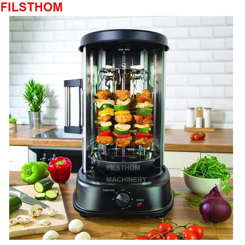 

Electric Rotating Smokeless Grill Chicken Rotisserie Machine Barbecue Kebab Shawarma Meat Oven Roasting Rotisserie For Home Cook