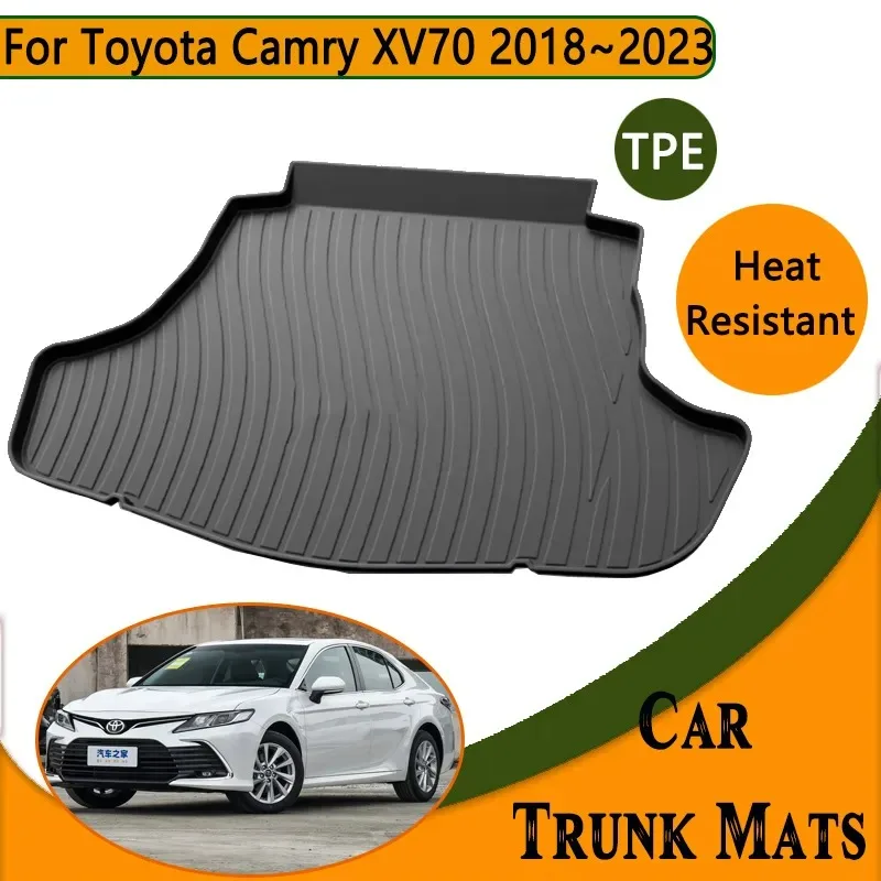 For Toyota Camry Accesories Daihatsu Altis XV70 2018~2023 Car Trunk Floor Mat Waterproof Anti-dirty Tray Upholstered Storage Pad