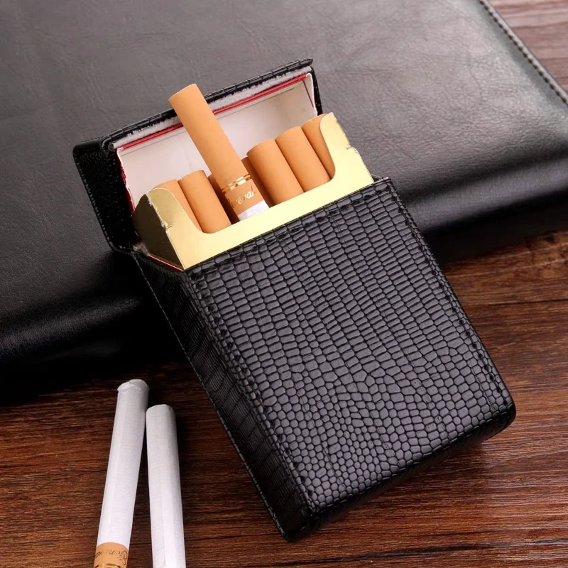 20 Portable Anti Pressure and Moisture-proof Cigarette Boxes, Magnetic Flip Cover Cigarette Box Accessories, Men\'s Gifts