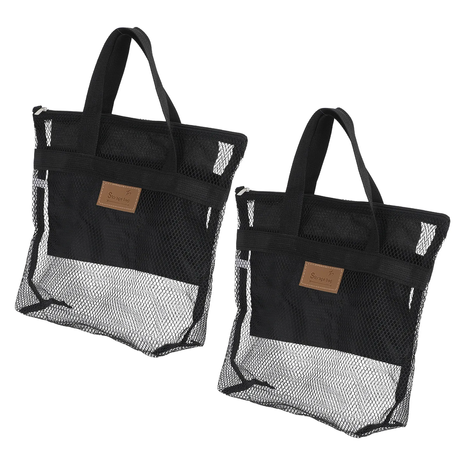 2Pcs Mesh Swim Bag Set Portable Quick Dry Travel Toiletry Tote Beach Towel Organizer Gym Shower Caddy Summer Pool Bag