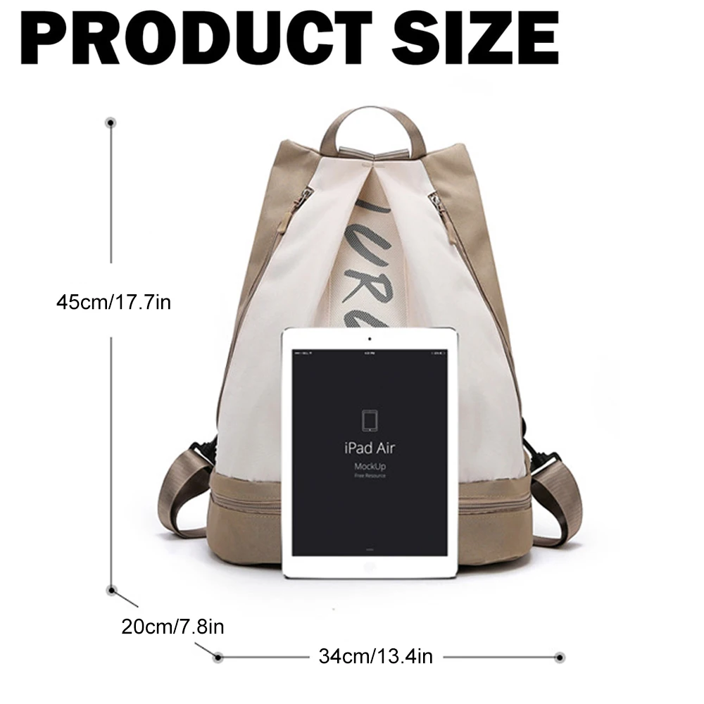 Mochila deportiva multifuncional, bolsas de gimnasio con compartimento para zapatos y separado en seco y húmedo para baloncesto, voleibol, fútbol, 1 Uds.