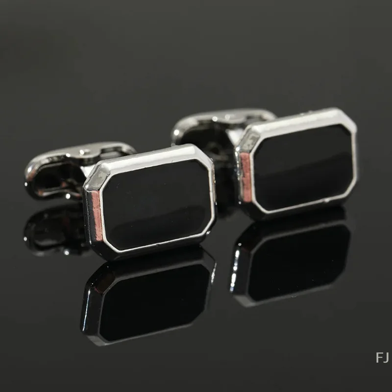 

[YU]1Pair French Square Cufflinks Fashion Men's Business Banquet Suit Shirt Cuffs Buttons Luxury Wedding Cuff Links Gifts