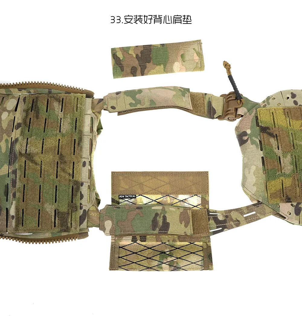 Neue M/L Modulare S-S-Style Taktische Plattenträgerweste Leichte Verstellbare Paintball-Trainings- und Jagdweste – Detail 39