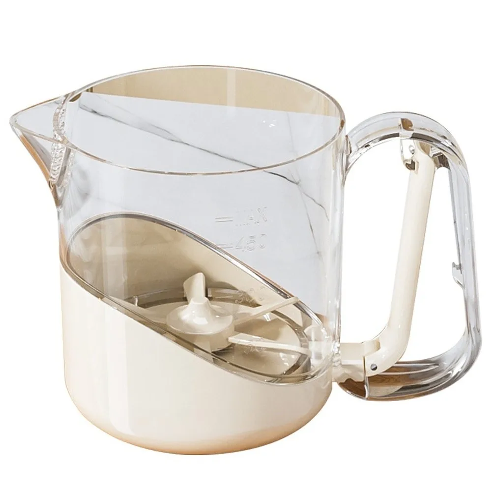 Whipping Cream Kitchen Tool Baking Tool One-handed Whisk Manual Egg Beater Spring-loaded Handle Built-in Filter Mesh