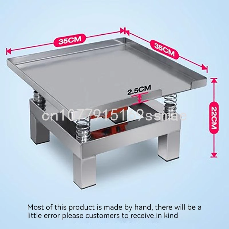 35 * 35CM Stainless Steel Vibration Table Small Concrete Cement Mortar Test Block Vibration Platform Equipment Tool 110V/220V