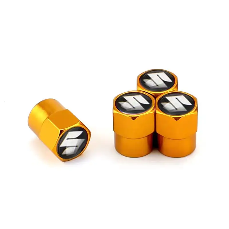 4pcs Metal Car Wheel Tire Valve Caps Stem Case Covers For Suzuki Jimny Grand Baleno Vitara Sx4 Swift Alto Car Accessories