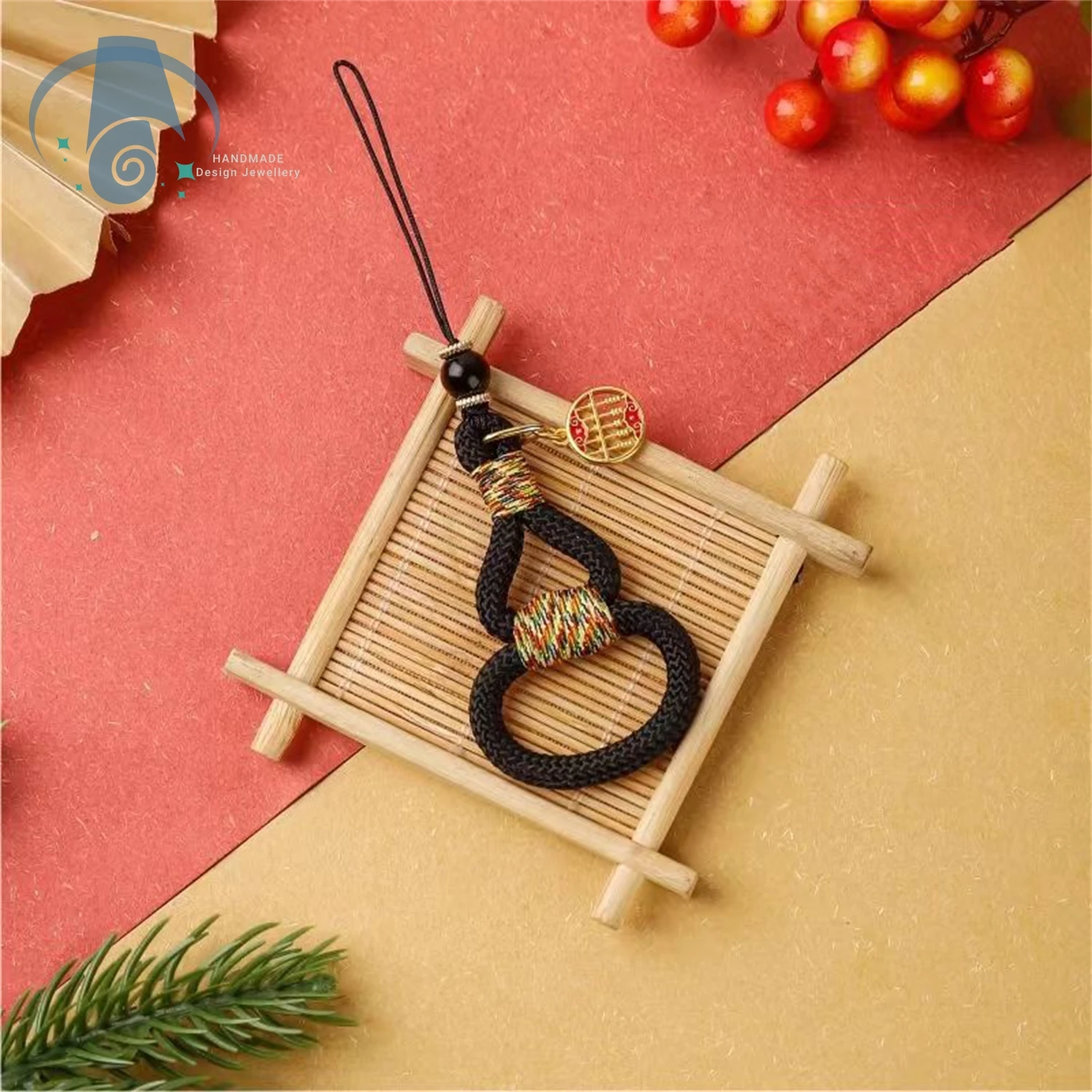 Ручная работа, короткая веревочная подвеска, тыквенная веревка, анти-потерянная цепочка для телефона, брелок для мужчин и женщин