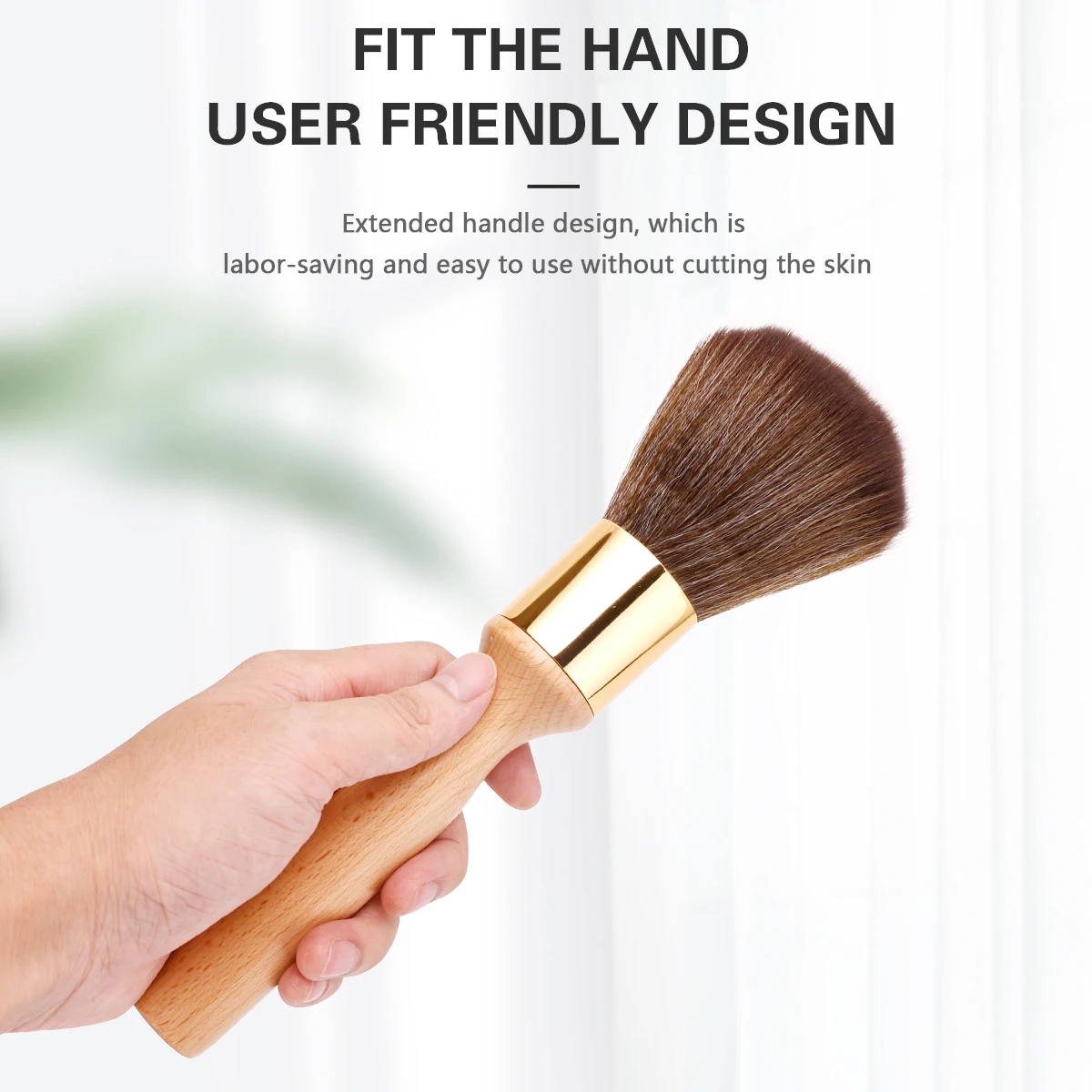 Friseur-Haarbürste für Nacken und Gesicht, Professionelle Reinigungsbürste für Haarschnitte, Friseursalon-Styling & Make-up-Tools
